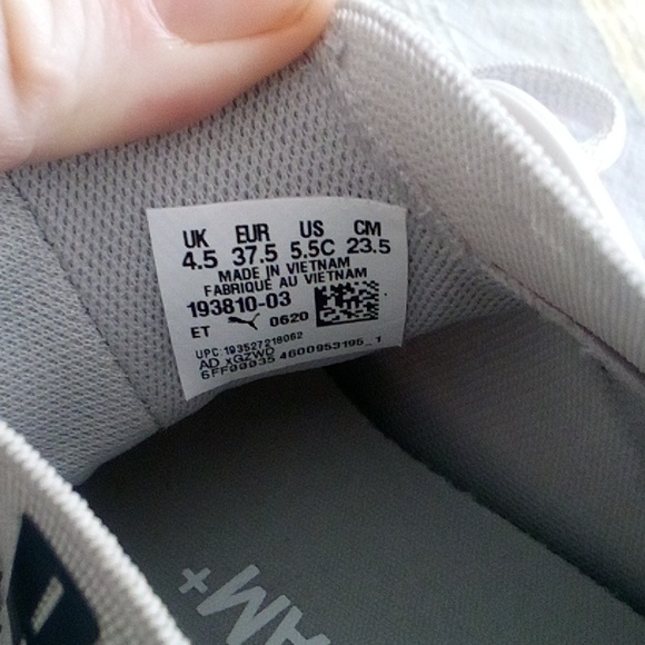 Puma Enzo 2 glow size 5.5Y fits Women's 7 ,gray violet LIKE NEW - Picture 5 of 6